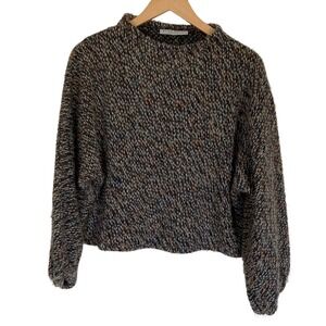 Bryn Walker Women's Anna Knit Crewneck Pullover Sweater Size M‎ Grey Wool Blend